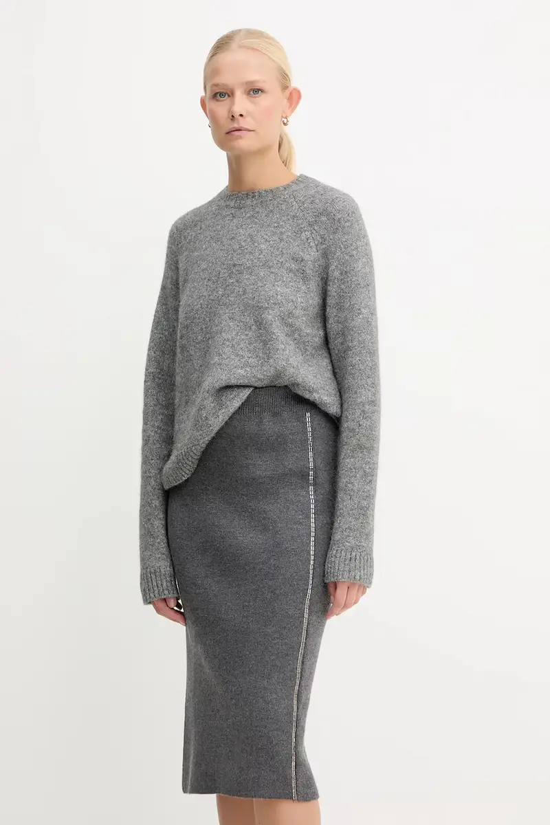 maglione in misto lana donna colore beige 50478315 Grigio