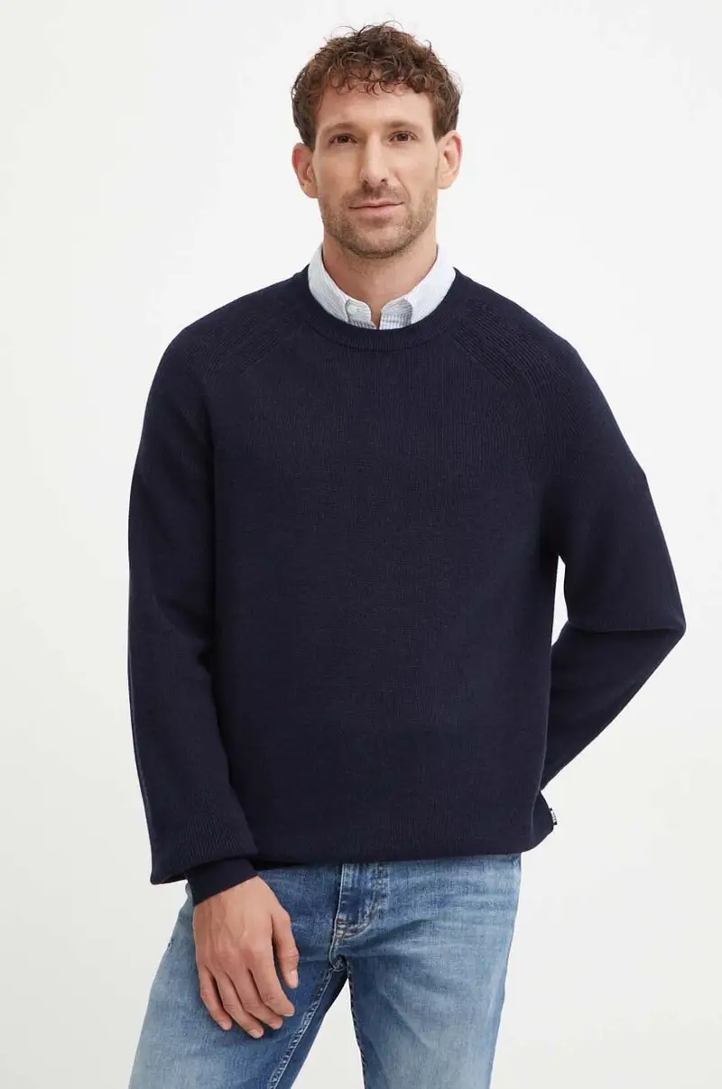 maglione in misto lana uomo colore blu navy 50519610