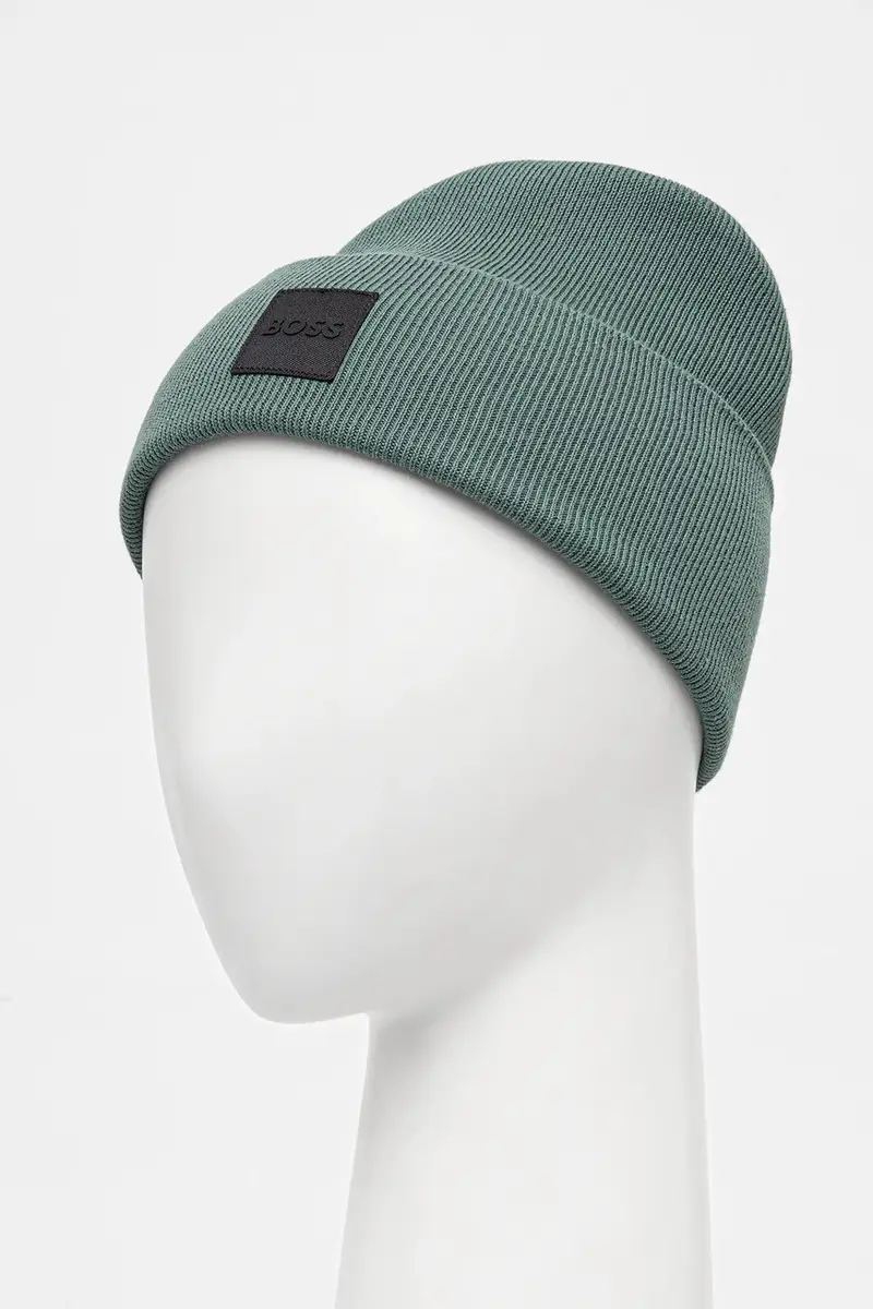 berretto in cotone colore blu navy 50529442 Verde miniatura 2