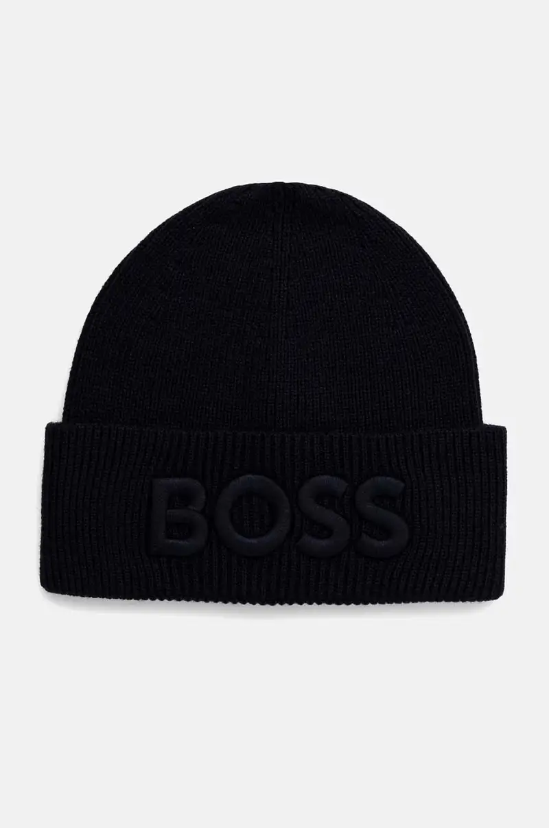 berretto in lana colore blu navy 50522449