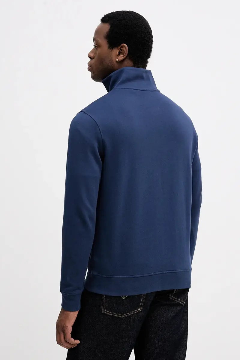 BOSS felpa in cotone CASUAL Zetrust Blu miniatura 3