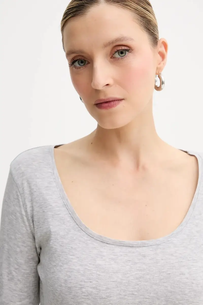 camicia a maniche lunghe colore grigio 50542107 miniatura 4