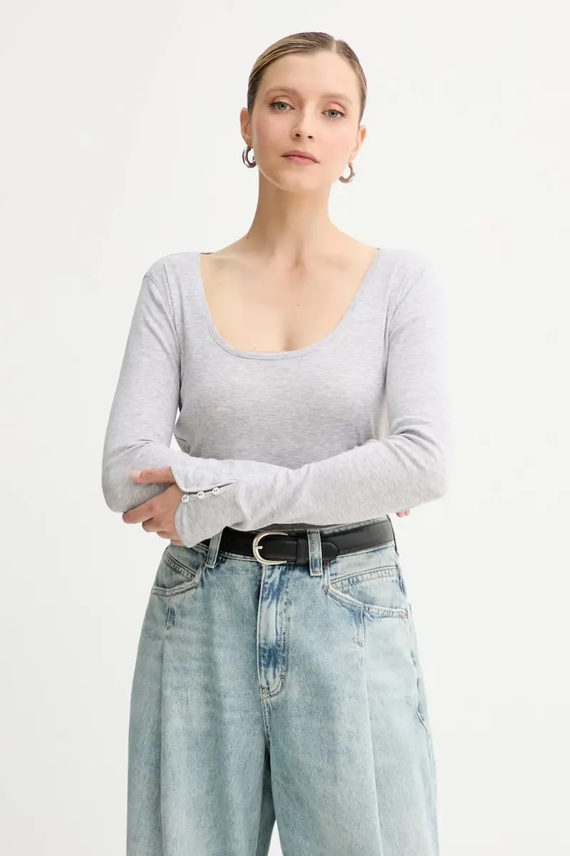 camicia a maniche lunghe colore grigio 50542107