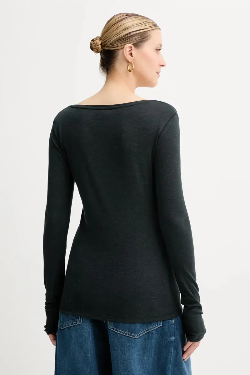 camicia a maniche lunghe colore nero 50542107 miniatura 3