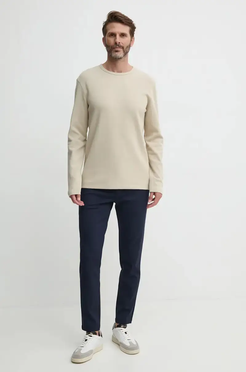 camicia a maniche lunghe uomo colore beige 50520725 miniatura 2