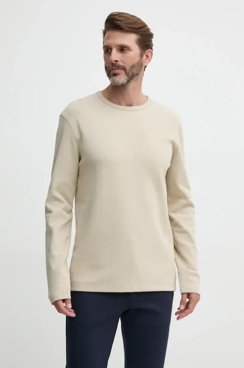 camicia a maniche lunghe uomo colore beige 50520725