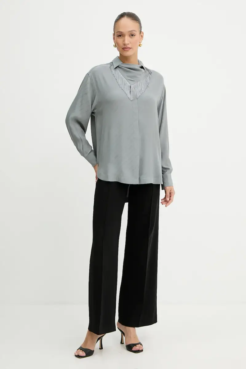 camicia donna colore grigio 50544015 miniatura 2