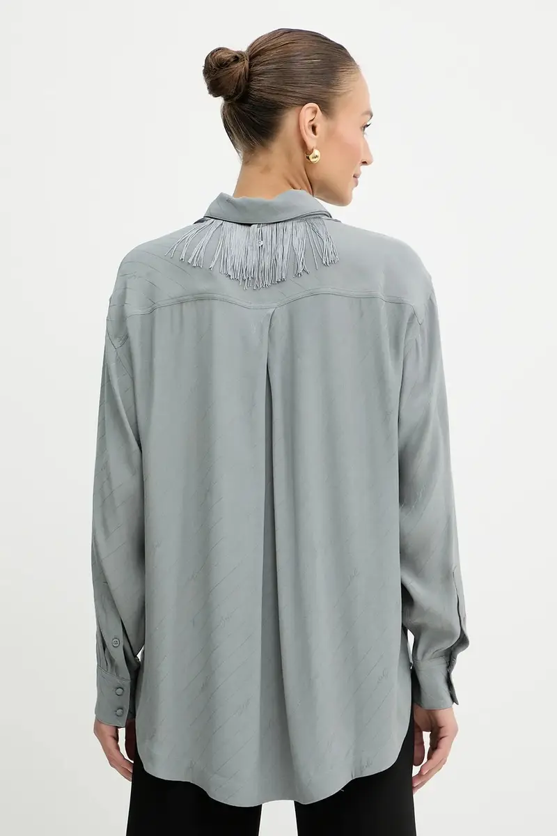 camicia donna colore grigio 50544015 miniatura 3