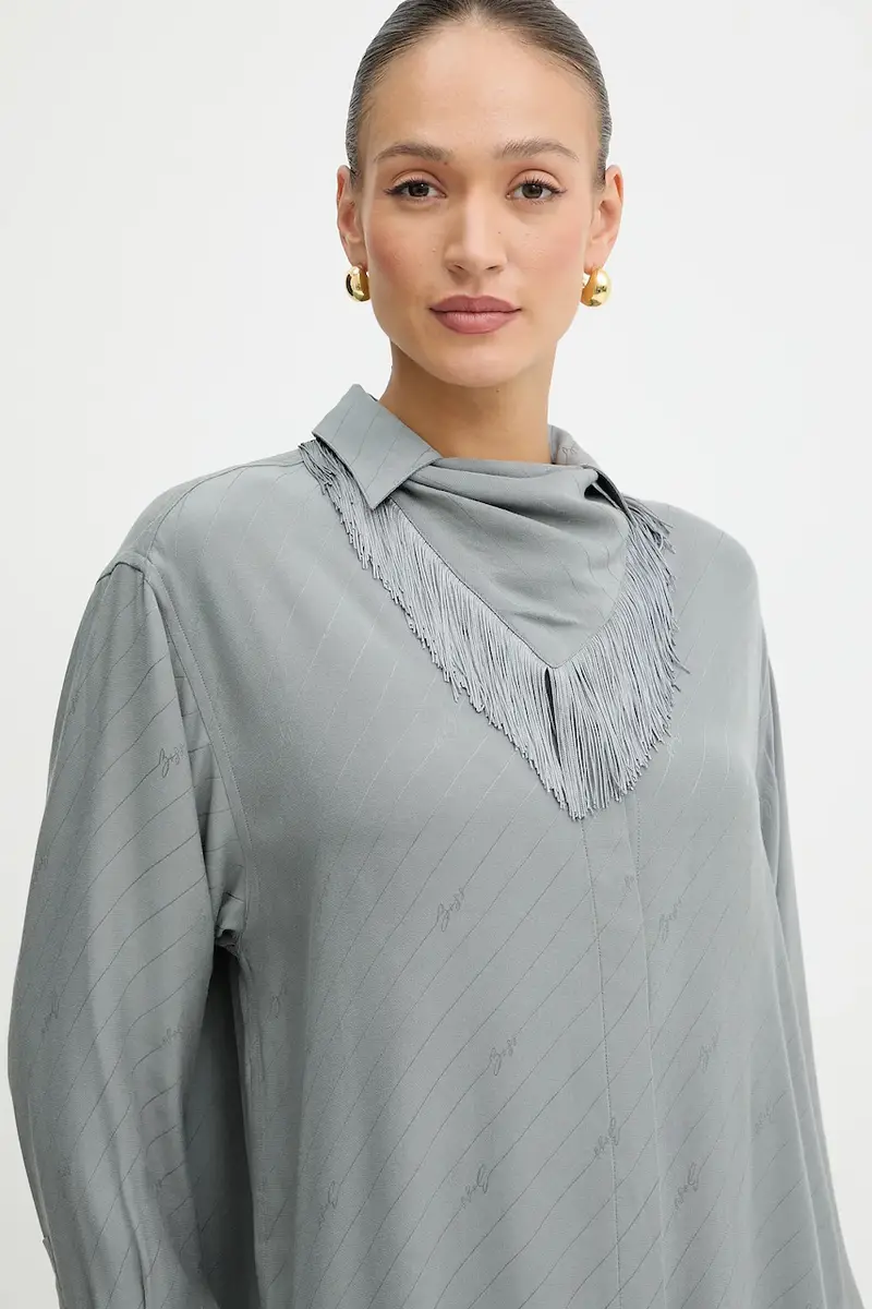 camicia donna colore grigio 50544015 miniatura 4