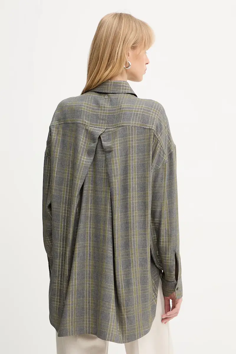 camicia donna colore grigio 50548656 miniatura 3