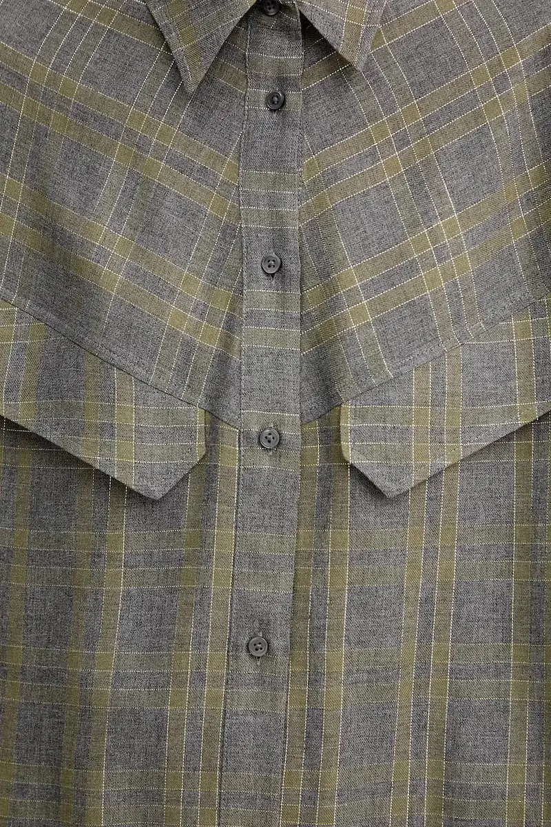 camicia donna colore grigio 50548656 miniatura 5