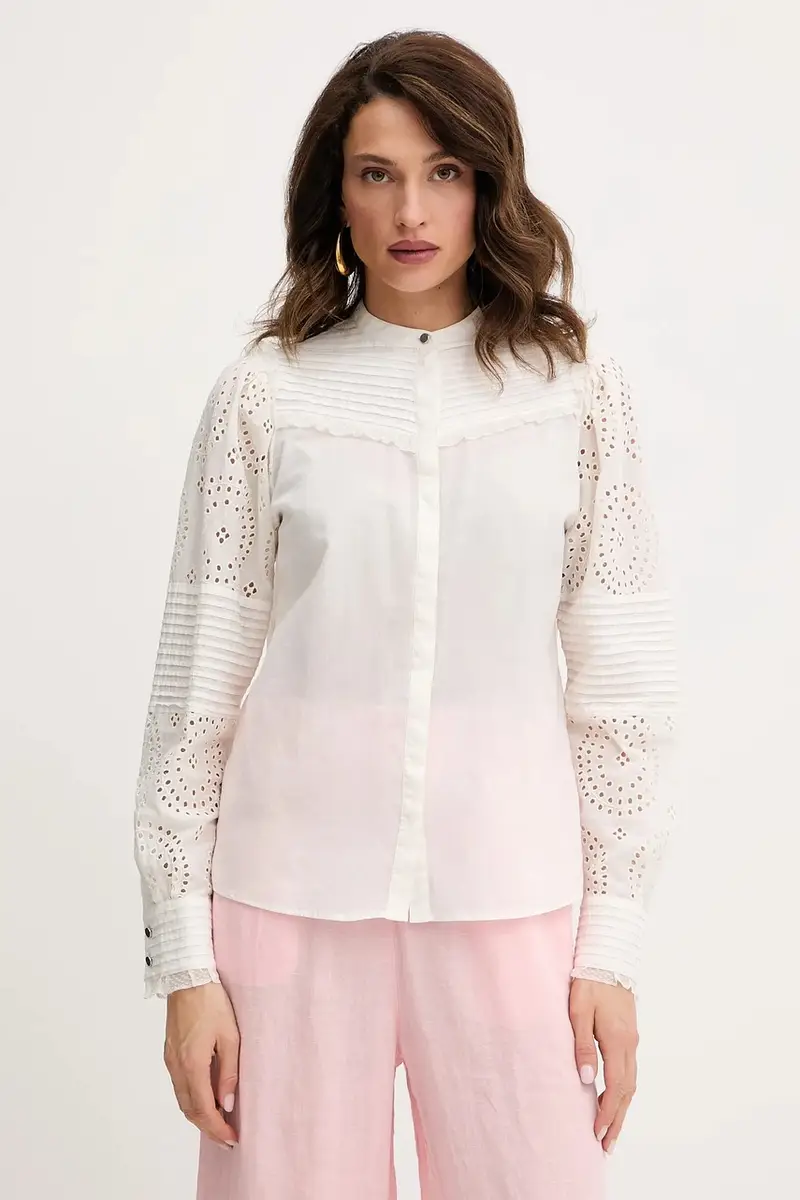 camicia in cotone donna colore bianco 50538348