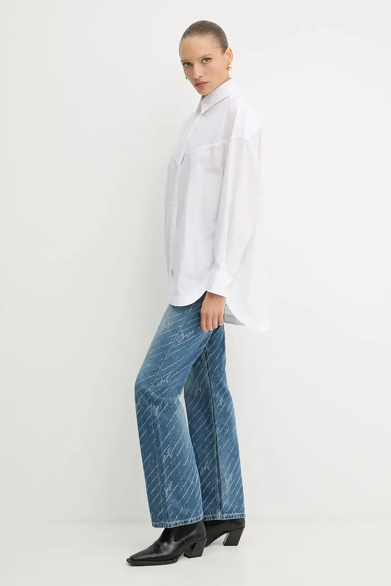 camicia in cotone donna colore bianco 50543546 miniatura 2