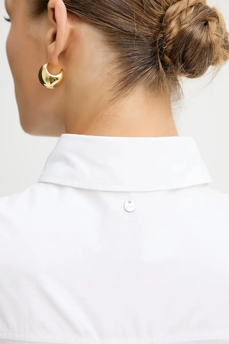 camicia in cotone donna colore bianco 50543546 miniatura 5