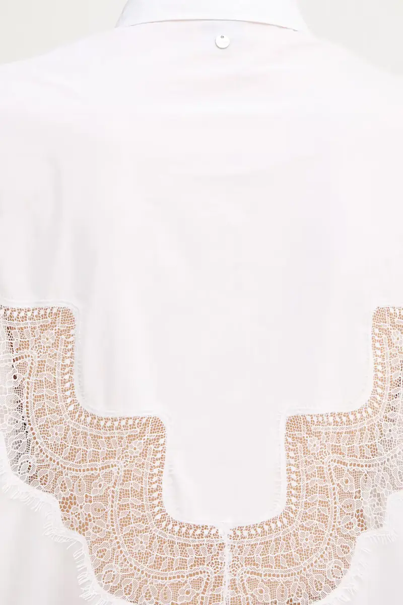 camicia in cotone donna colore bianco 50548385 miniatura 5