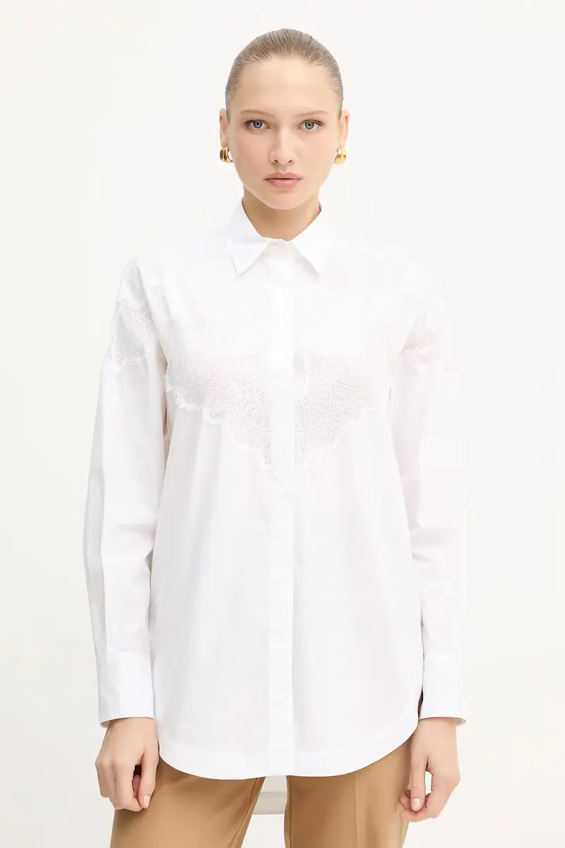camicia in cotone donna colore bianco 50548385