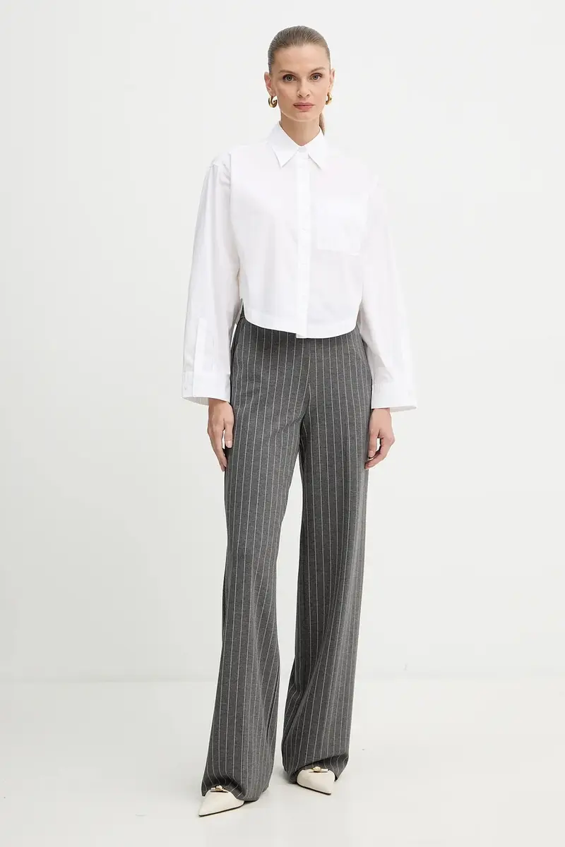 camicia in cotone donna colore bianco 50548402 miniatura 2