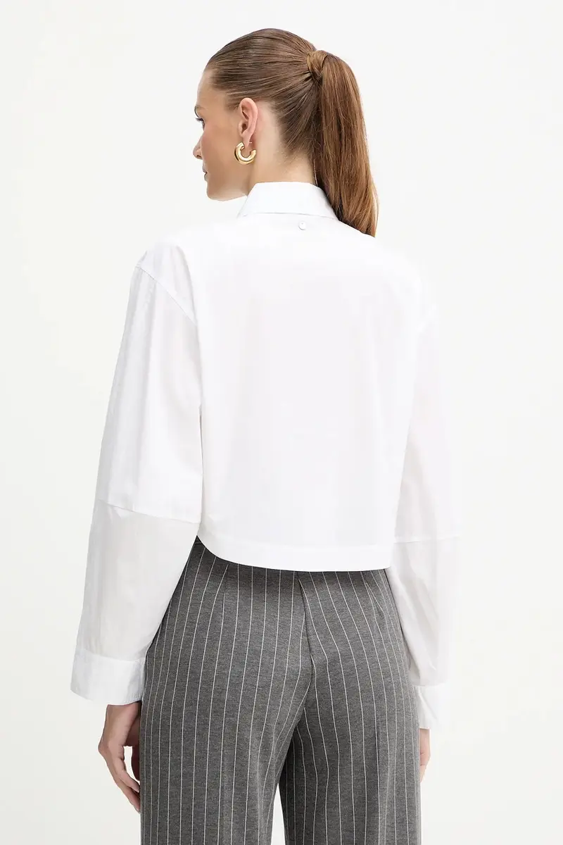 camicia in cotone donna colore bianco 50548402 miniatura 3