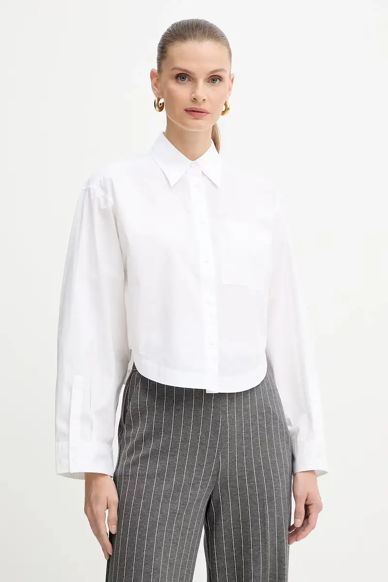 camicia in cotone donna colore bianco 50548402