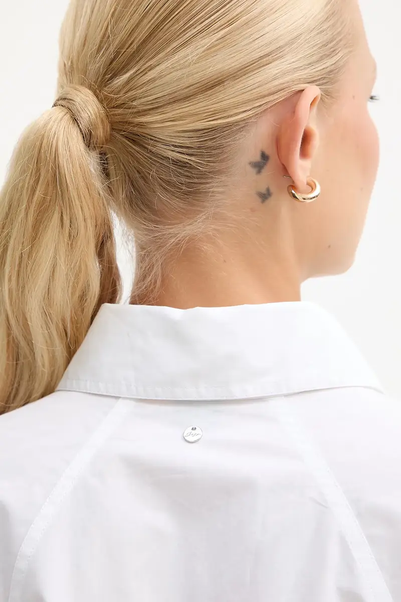 camicia in cotone donna colore bianco 50552163 miniatura 4