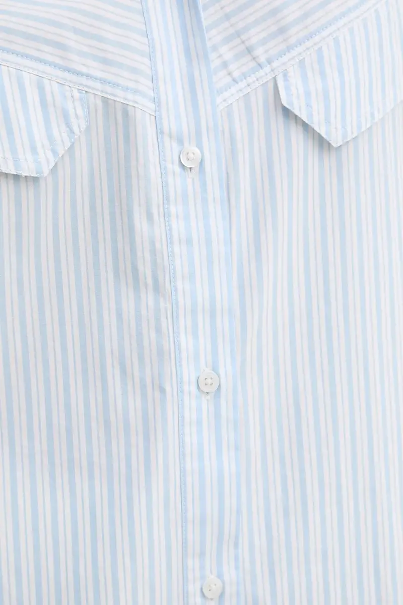 camicia in cotone donna colore blu 50543554 miniatura 5