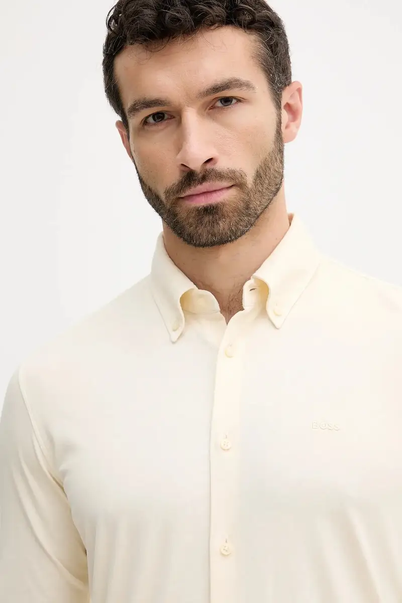 camicia in cotone uomo colore beige 50543089 miniatura 4