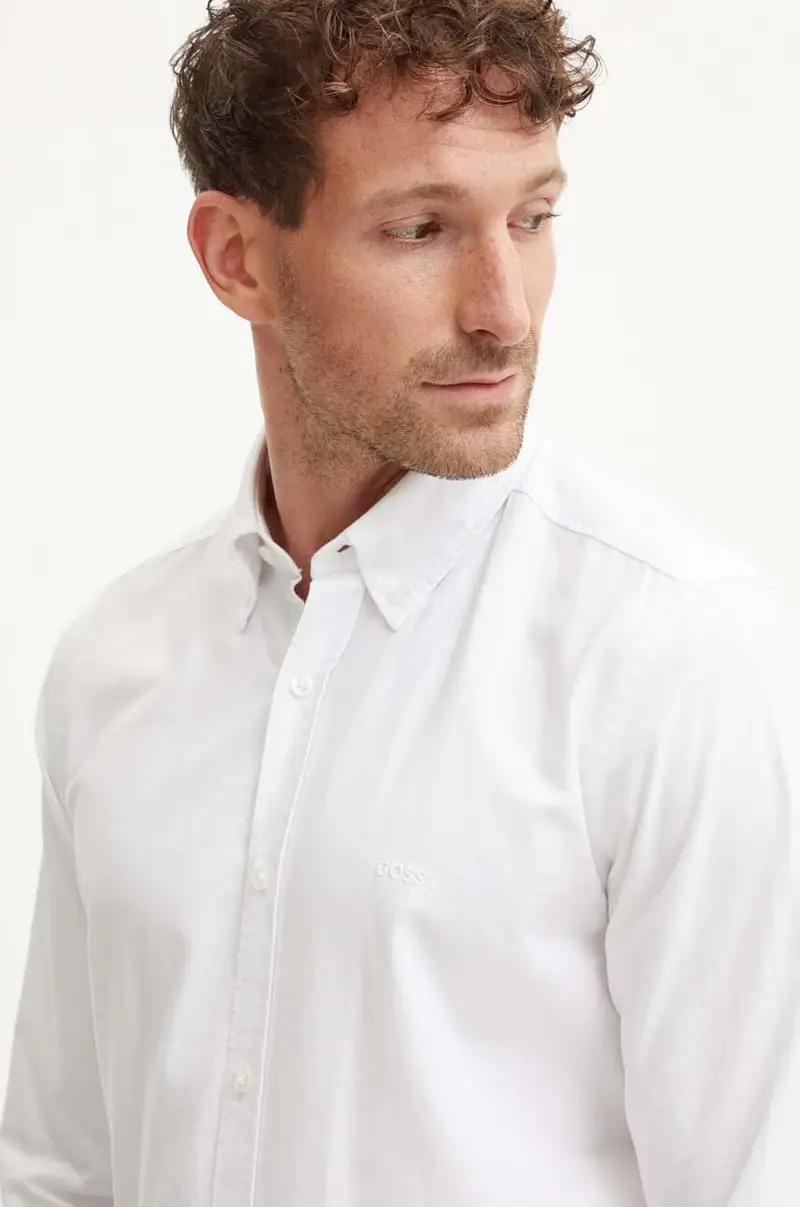 camicia in cotone uomo colore bianco 50519707 miniatura 5