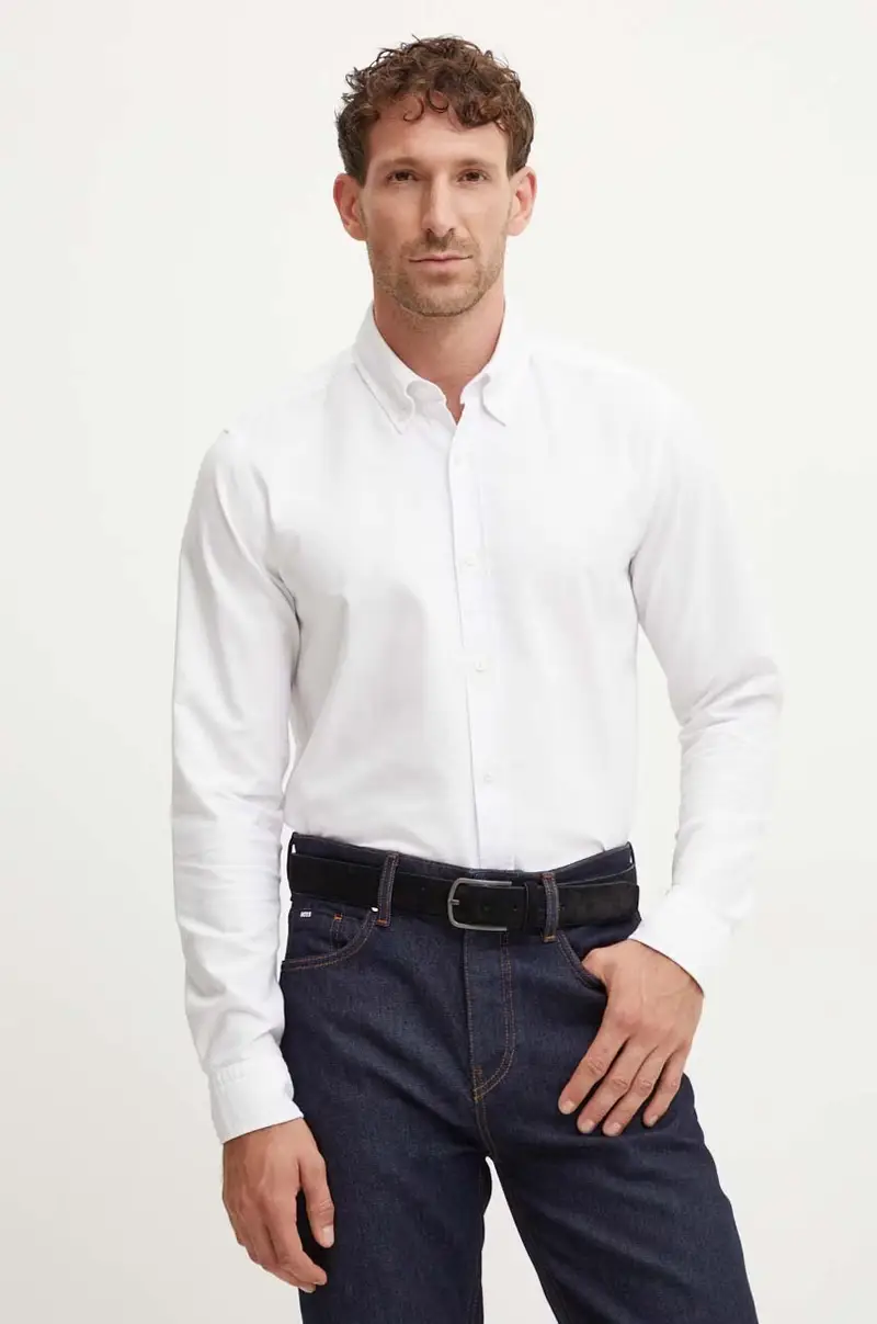 camicia in cotone uomo colore bianco 50519707