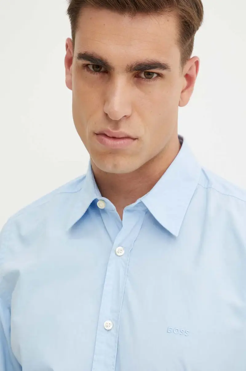 camicia in cotone uomo colore blu 50518304 miniatura 5