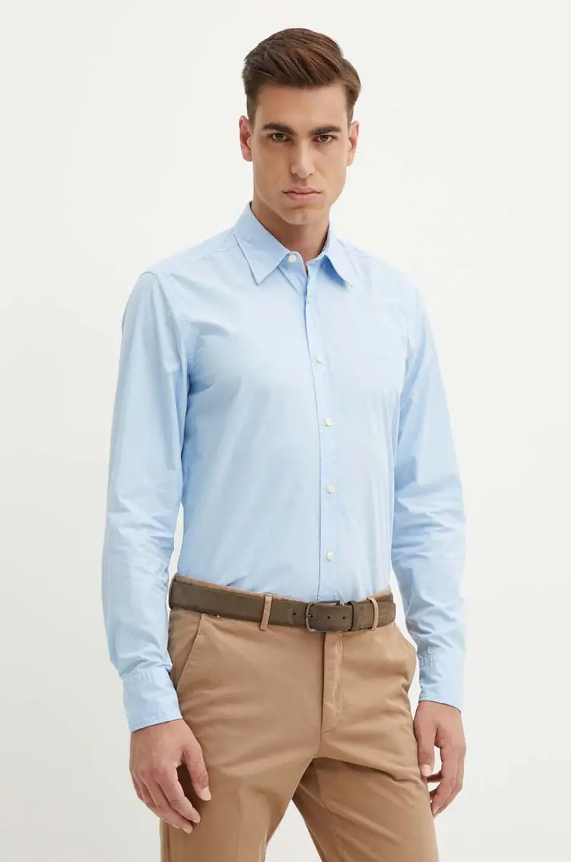 camicia in cotone uomo colore blu 50518304