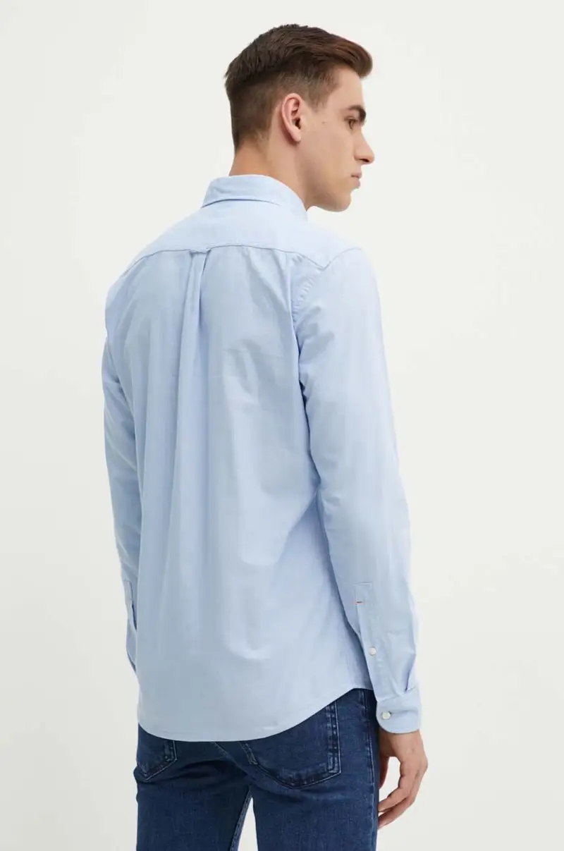 camicia in cotone uomo colore blu 50519707 miniatura 4