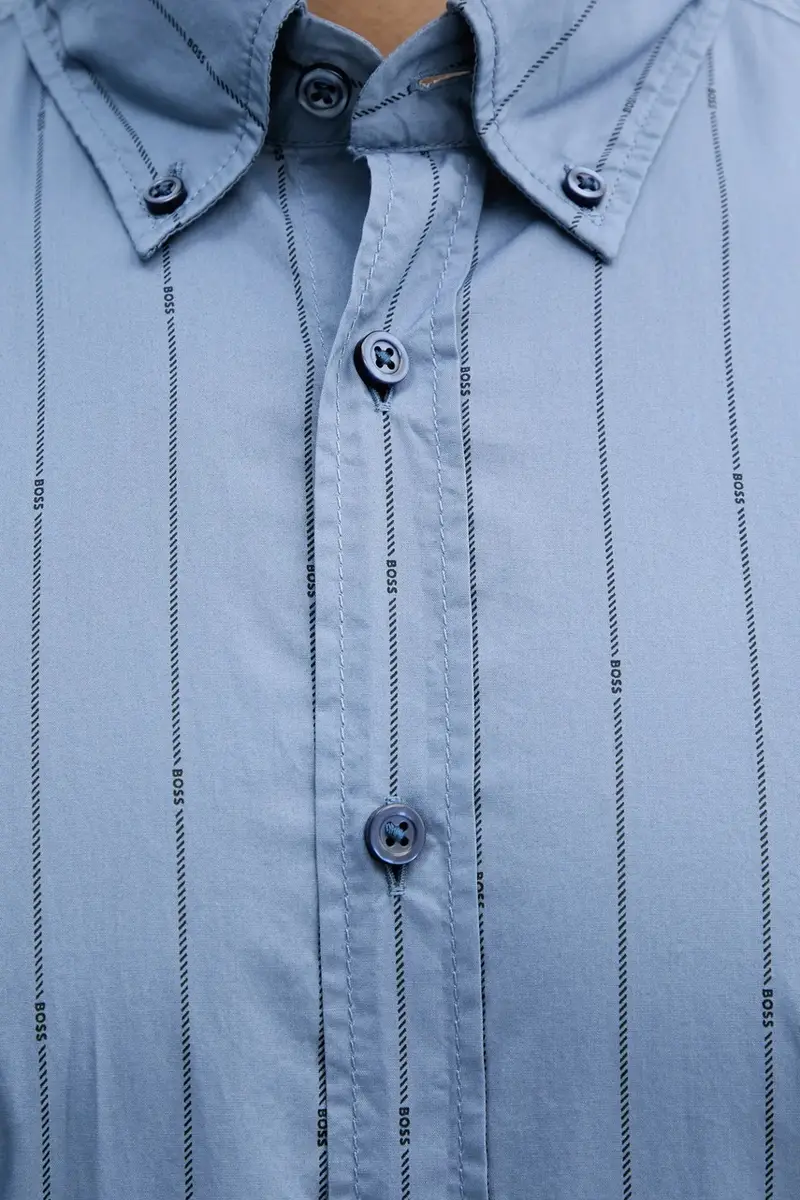 camicia in cotone uomo colore blu 50537368 miniatura 4