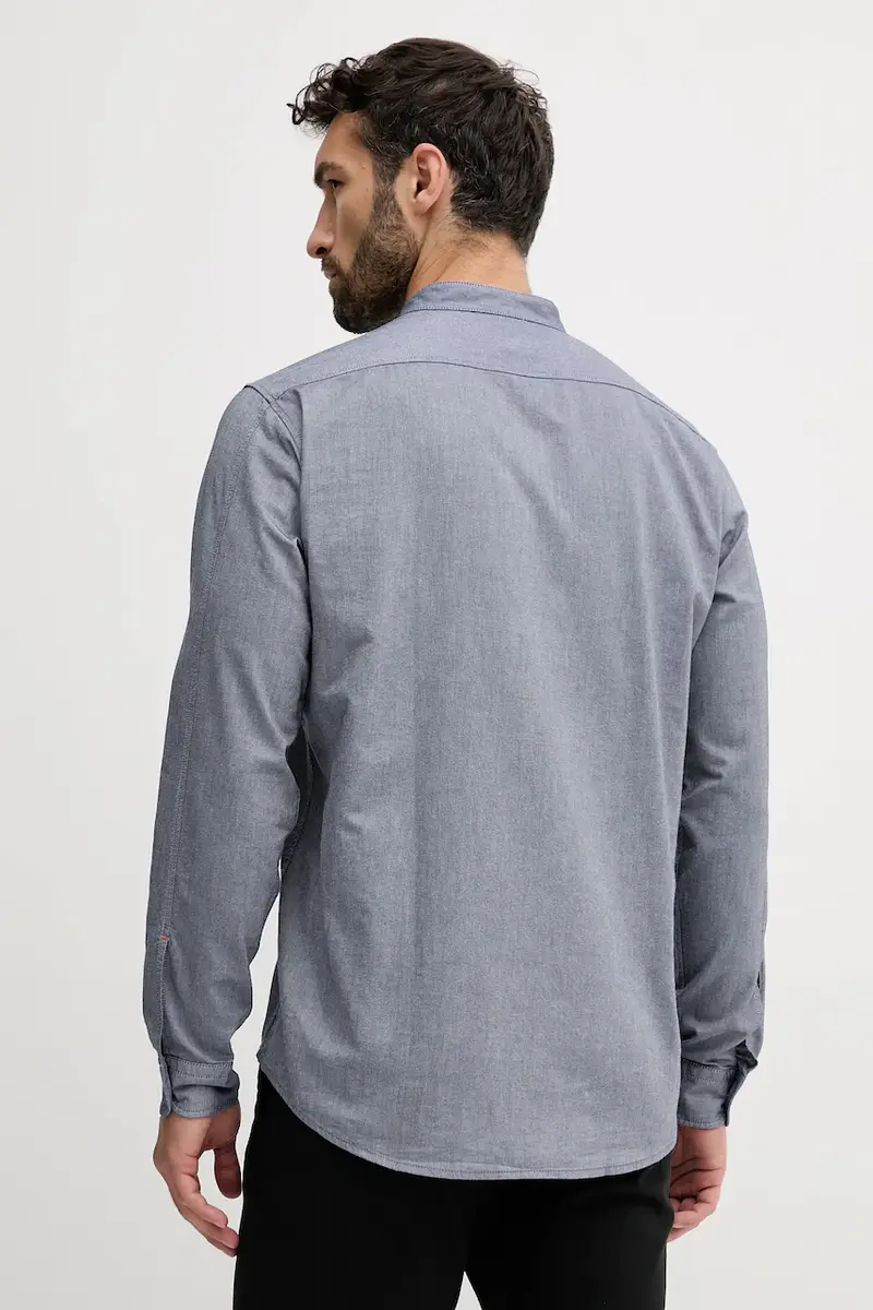 camicia in cotone uomo colore blu 50543101 miniatura 3