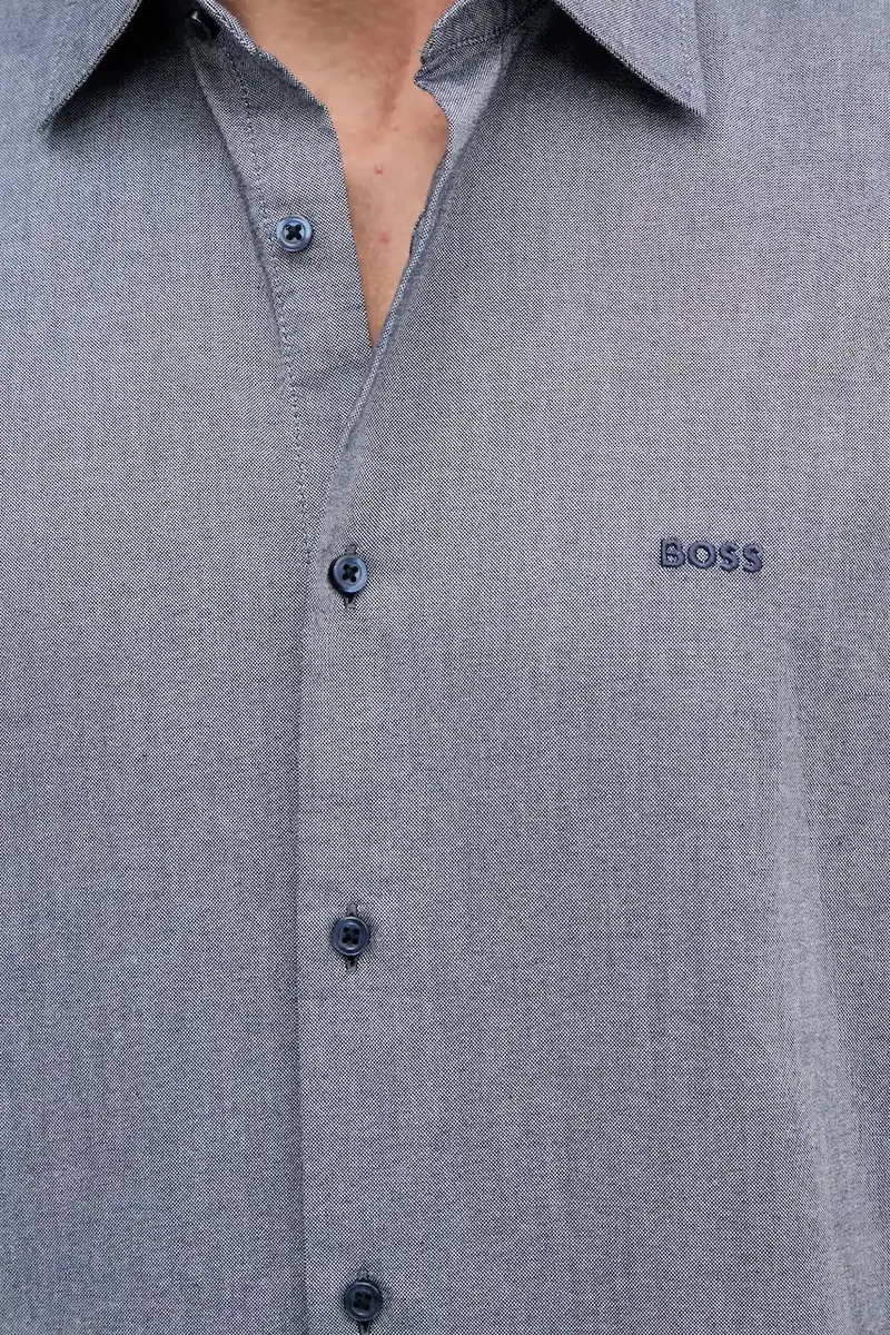 camicia in cotone uomo colore blu navy 50537332 miniatura 5