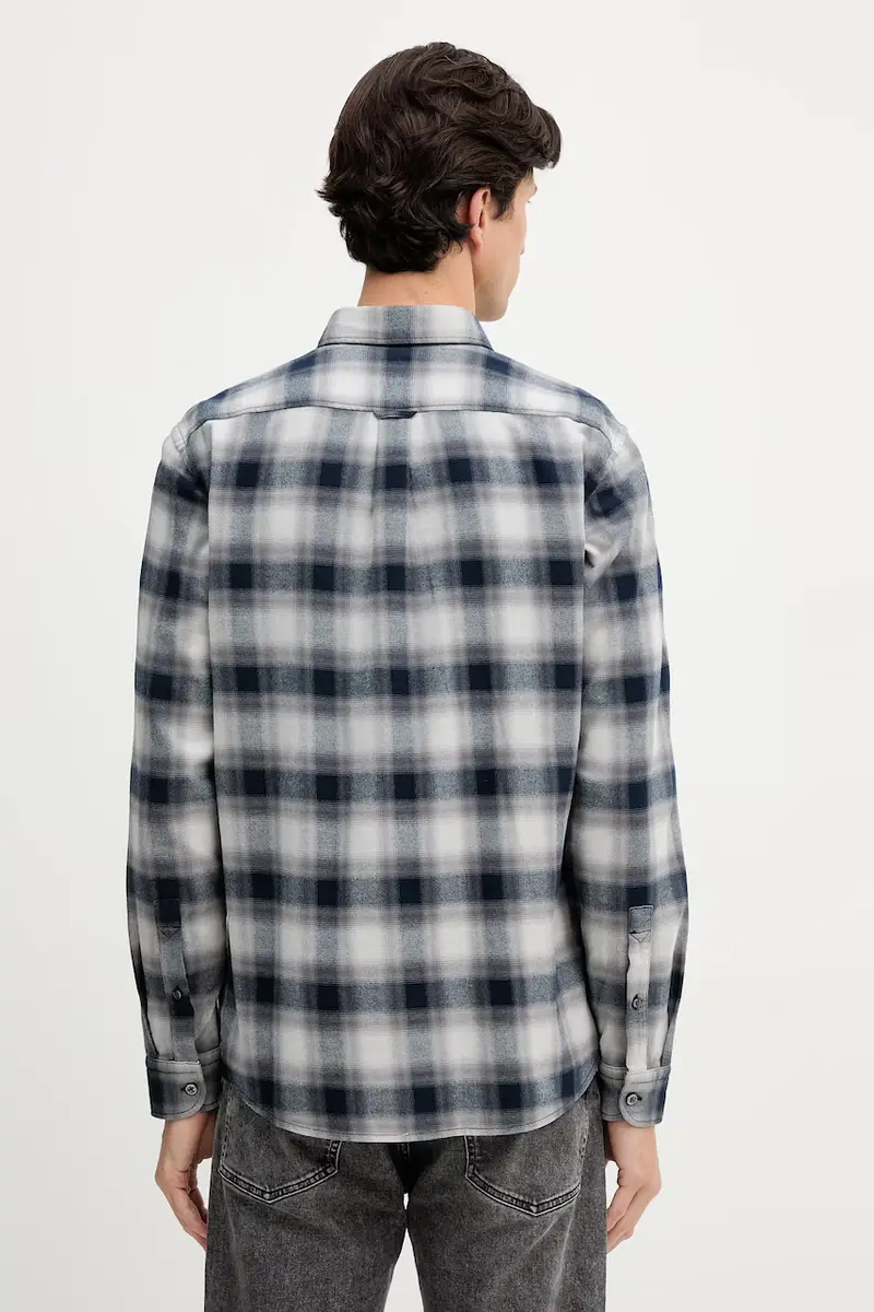 camicia in cotone uomo colore grigio 50549430 miniatura 3