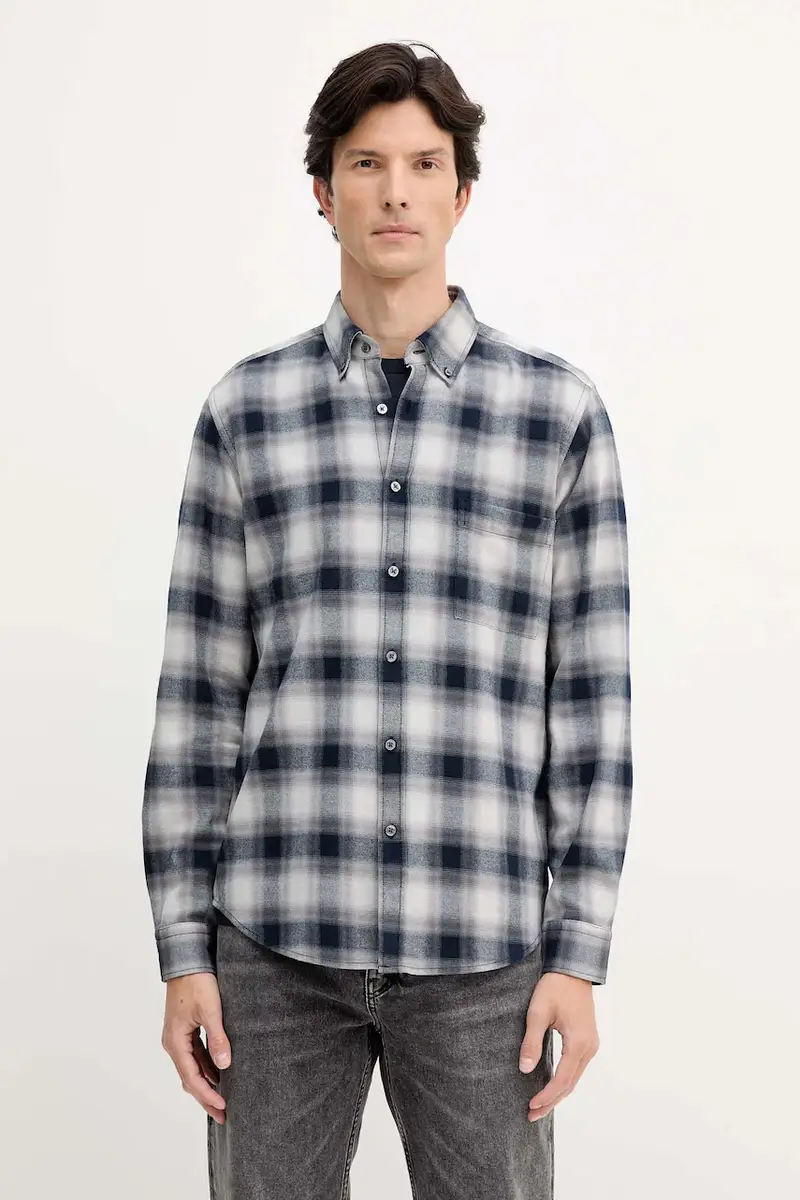 camicia in cotone uomo colore grigio 50549430