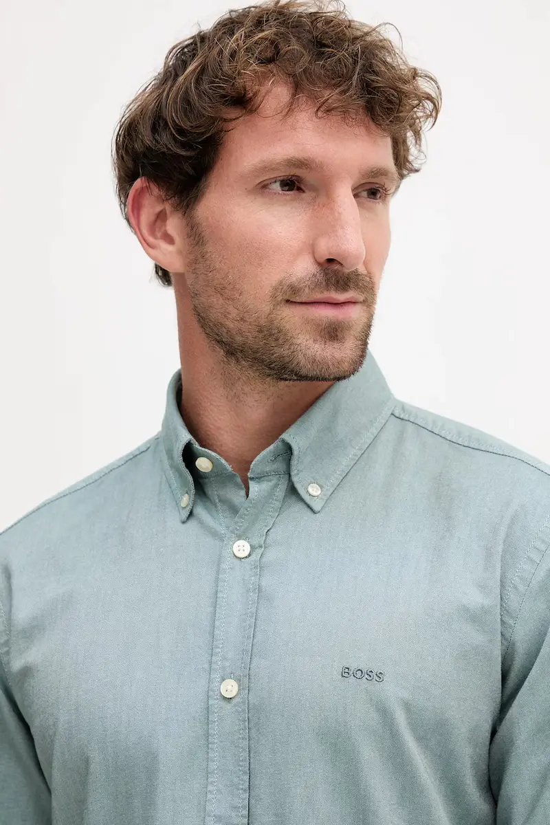 camicia in cotone uomo colore verde 50519707 miniatura 4