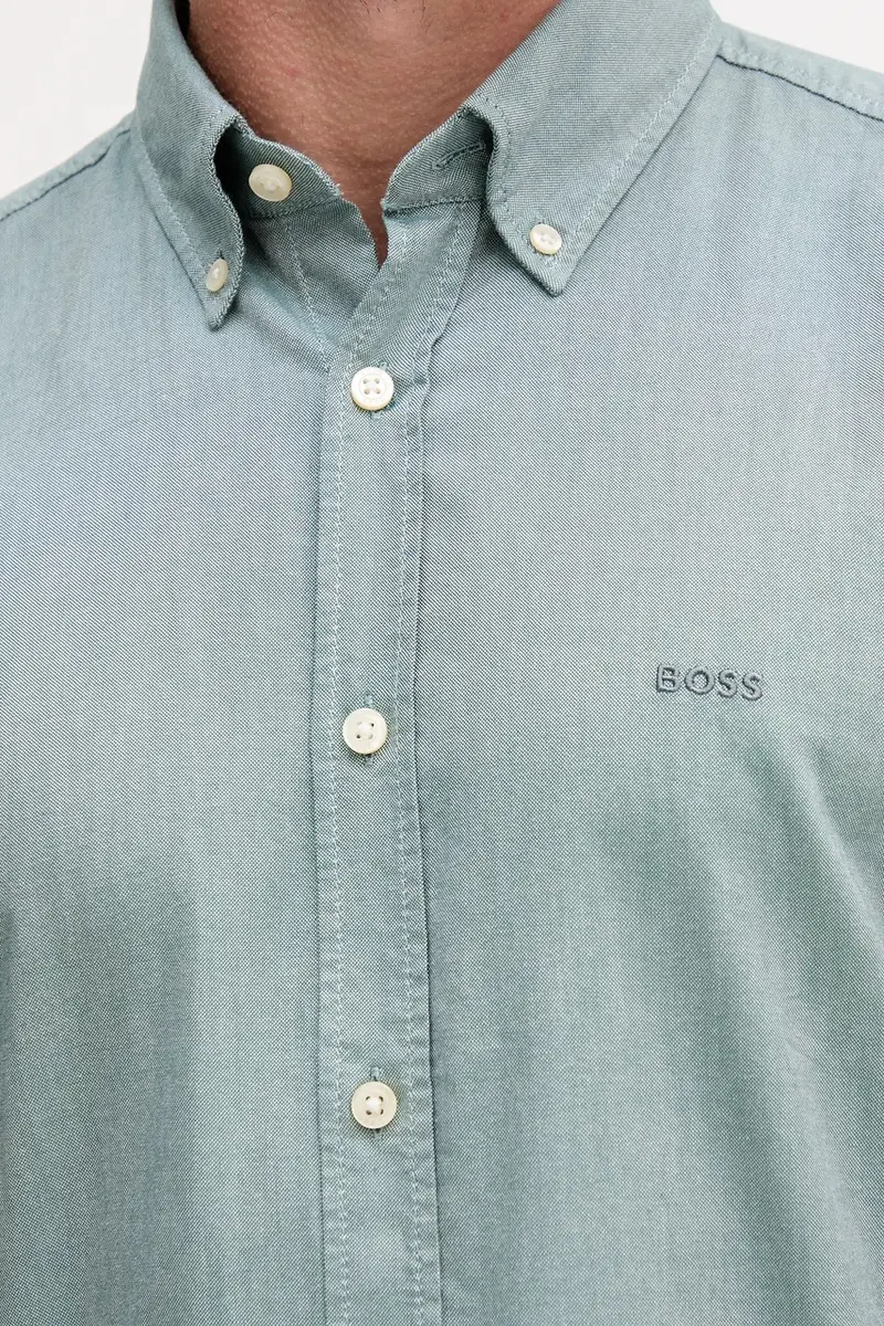 camicia in cotone uomo colore verde 50519707 miniatura 5