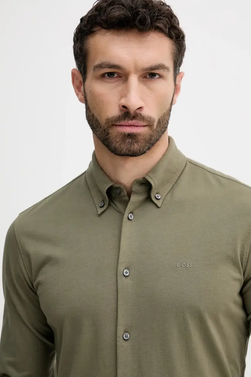 camicia in cotone uomo colore verde 50543089 miniatura 4