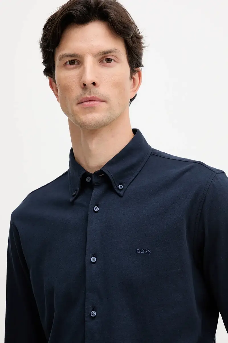 camicia in cotone uomo colore verde 50543089 Blu navy miniatura 4