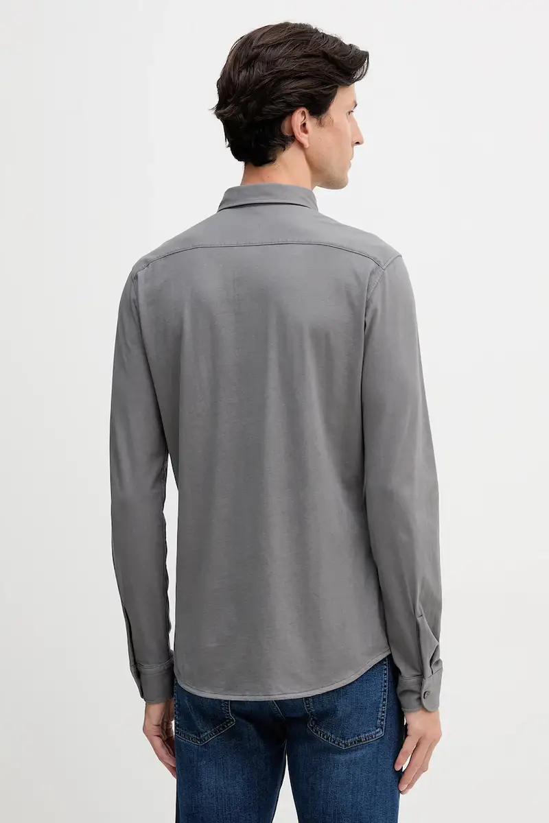 camicia in cotone uomo colore verde 50543089 Grigio miniatura 3