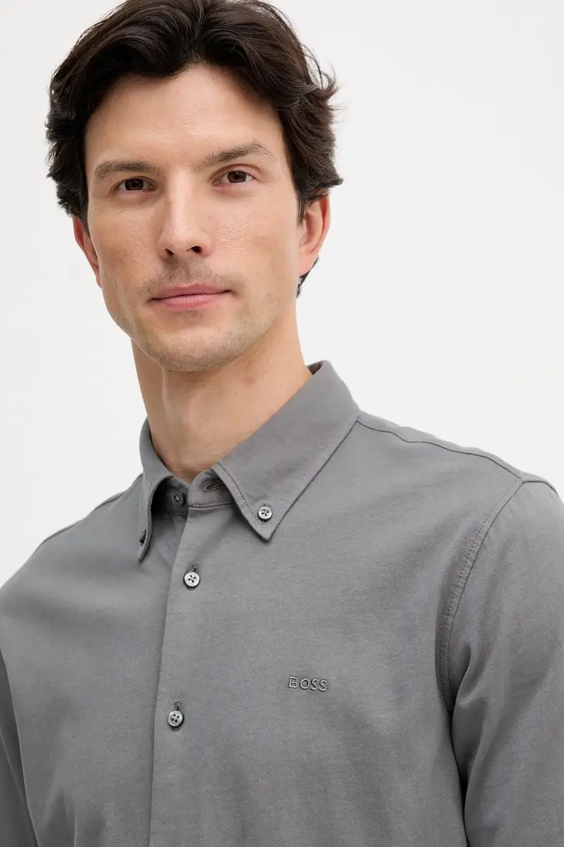 camicia in cotone uomo colore verde 50543089 Grigio miniatura 4