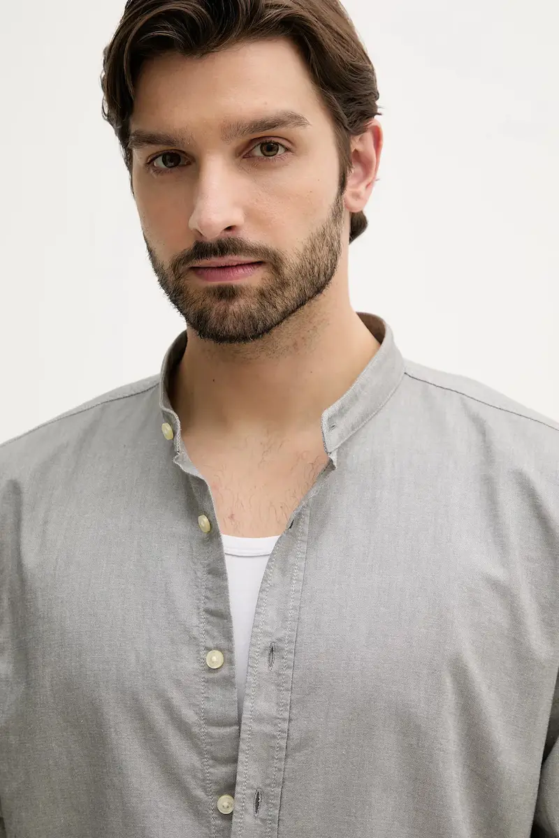 camicia in cotone uomo colore verde 50543101 miniatura 4