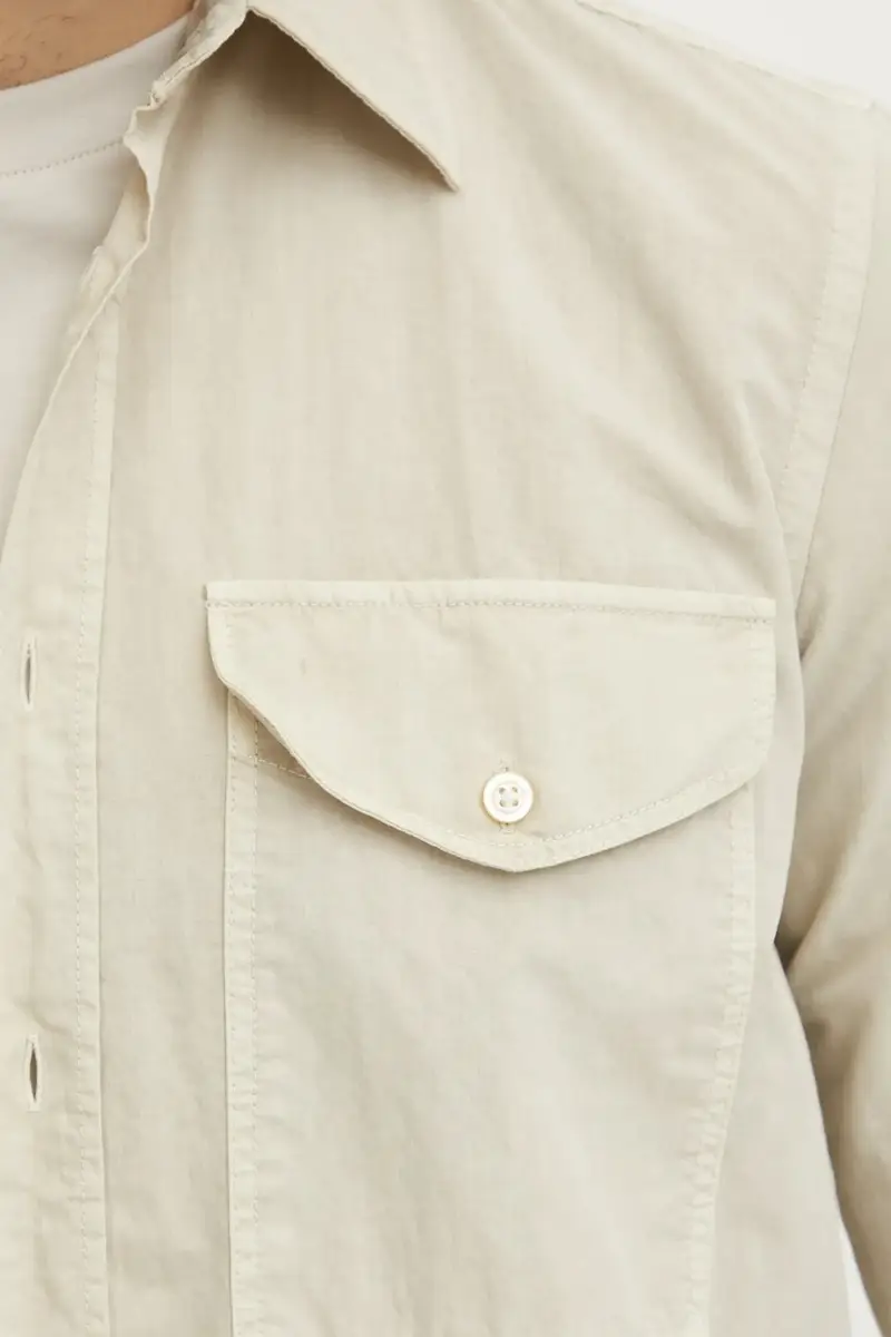 camicia uomo colore beige 50530932 miniatura 2