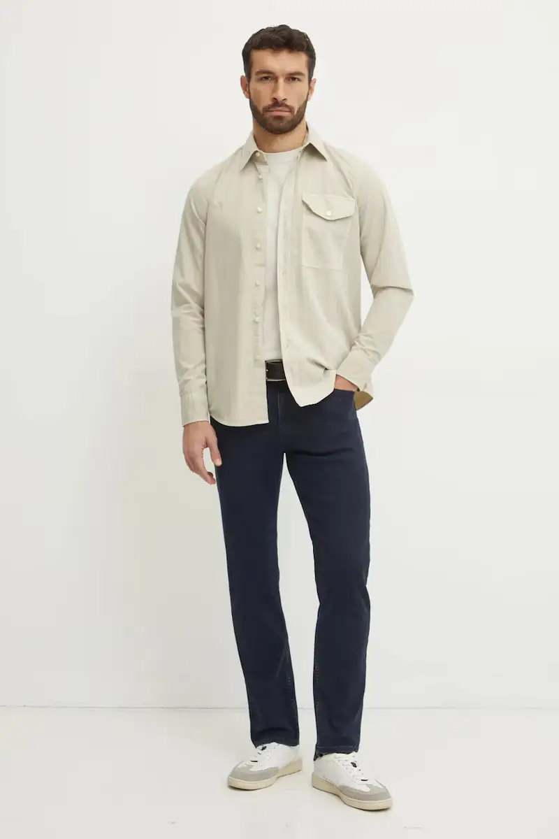 camicia uomo colore beige 50530932 miniatura 3