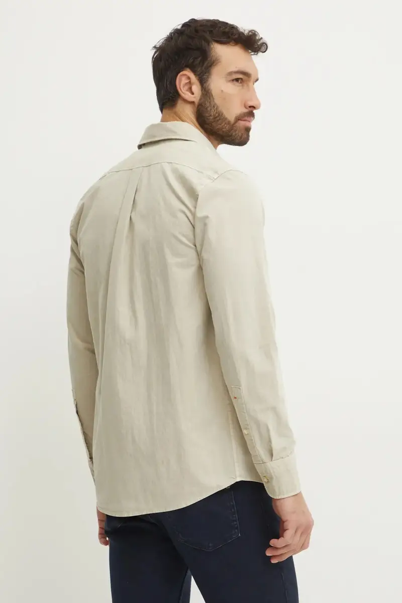 camicia uomo colore beige 50530932 miniatura 4