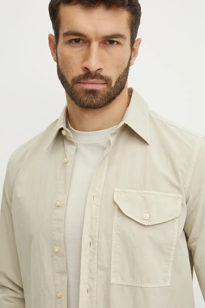 camicia uomo colore beige 50530932 miniatura 5