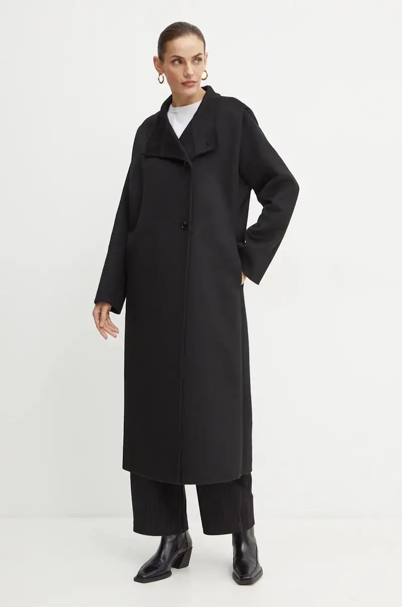 cappotto con aggiunta di lana colore nero 50524463