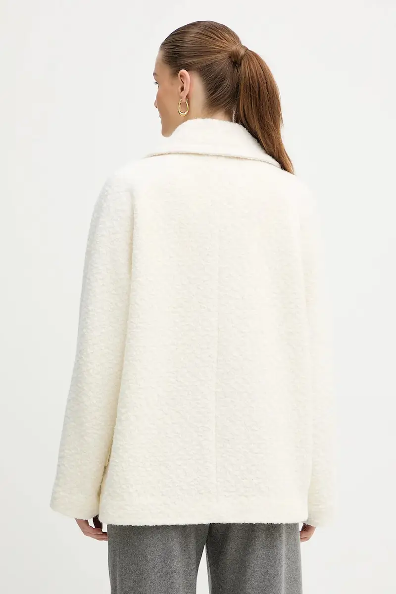 cappotto con lana C_Cabani Beige miniatura 3