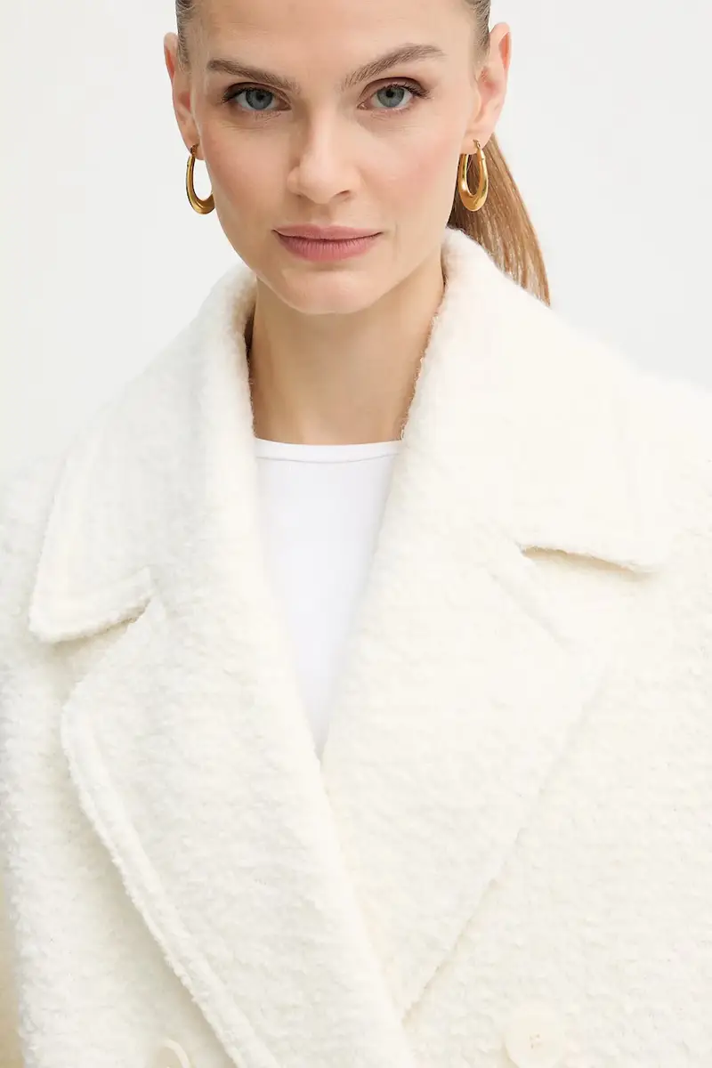 cappotto con lana C_Cabani Beige miniatura 4